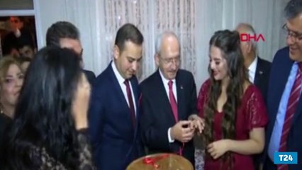 Kılıçdaroğlu, belediye çalışanlarının nişan yüzüklerini taktı