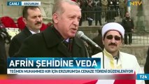 Cumhurbaşkanı Erdoğan şehit cenazesinde konuştu: Rabbim bizlere de bu makamı lütfetsin