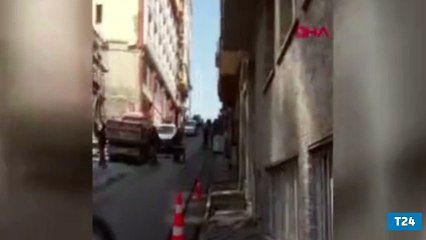 Taksim&#39;de otele ateş açıldı: İşte o anlar!