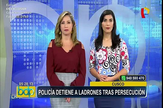 Cusco: cámara capta persecución y captura de delincuentes tras balacera