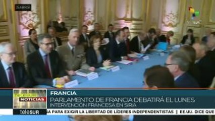 Discutirán legisladores franceses intervención de su ejército en Siria