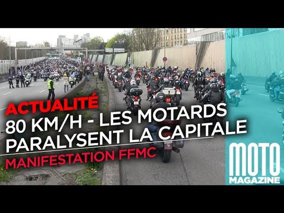 Manif FFMC contre les 80 kmh - Les motards bloquent Paris