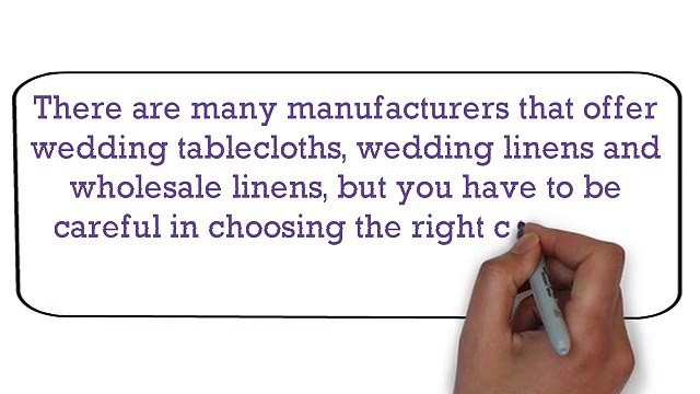 Choose From A Wide Range Of Wedding Cloths and Linens Online