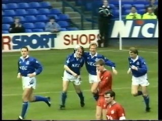 Everton - Oldham Athletic 07-03-1992 Division One