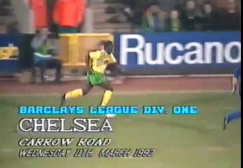 Norwich City - Chelsea 11-03-1992 Division One
