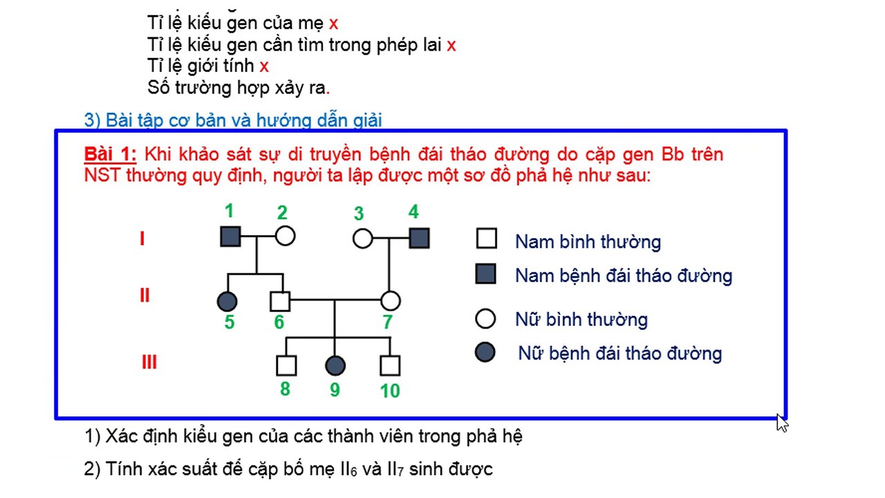 Bài tập BD HSG Sinh 9 và Ôn thi THPT Chuyên Sinh  - Bài tập Di truyền người - Bài 1