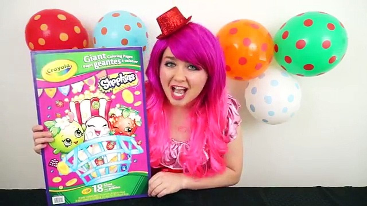 Coloring Shopkins Ice Cream Dream GIANT Coloring Book Page Crayola Crayons | KiMMi THE CLOWN