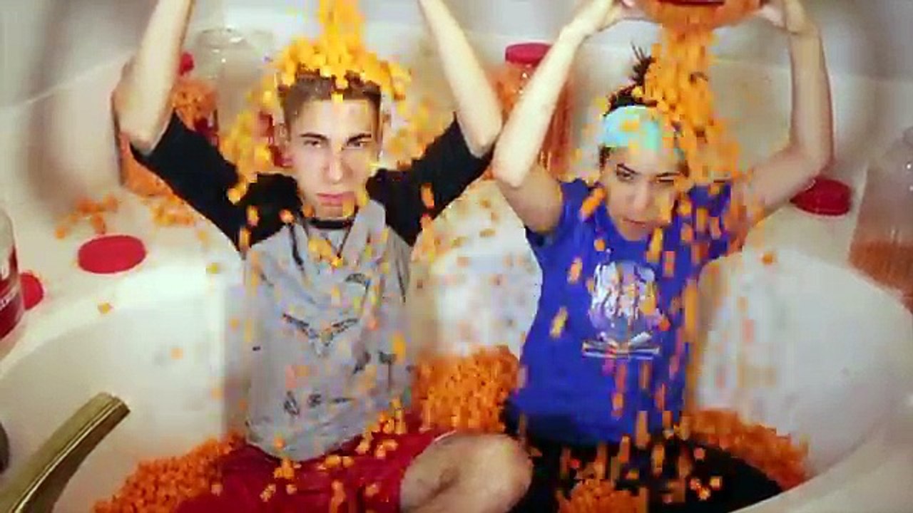 Taking a Bath in Cheese Balls!
