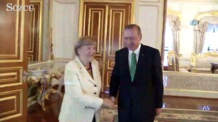 Cumhurbaşkanı Erdoğan, Merkel ile görüştü