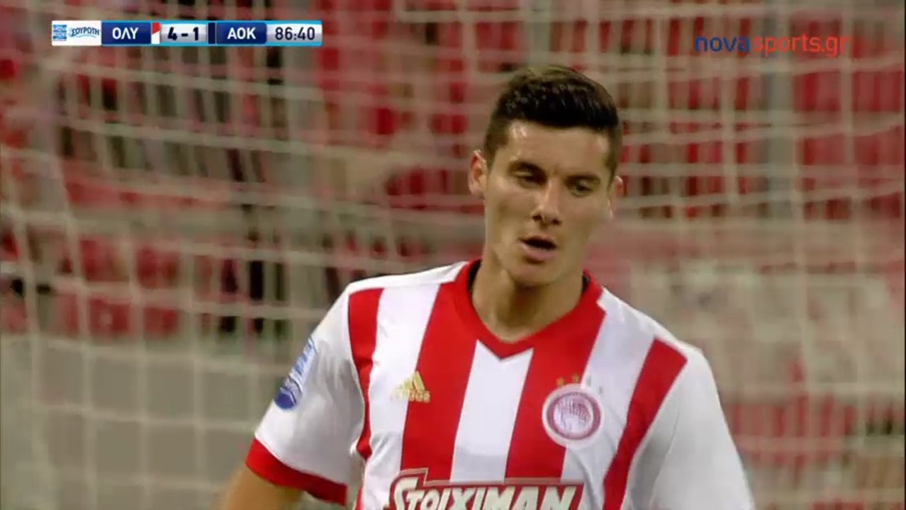 5-1 Marios Vrousai Goal  - Olympiakos 5-1 AOK Kerkyra - 16.04.2018 [HD]