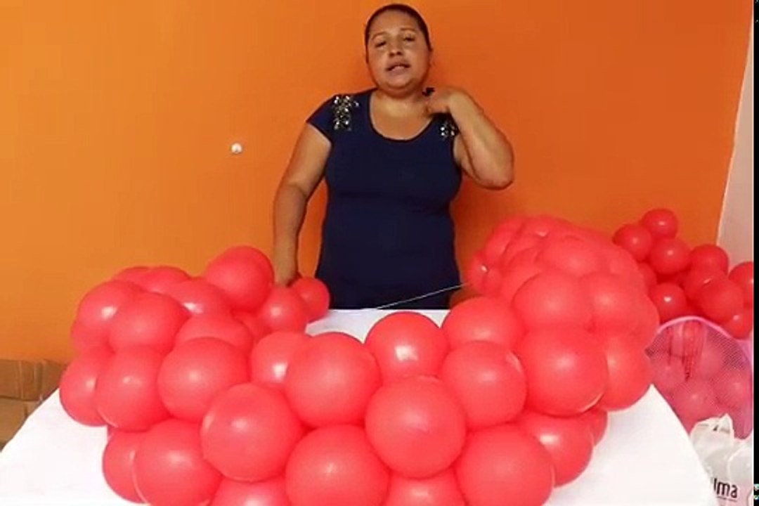 Como fazer Coraçao de Baloes.