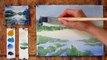 Intermediate step by step watercolor tutorial: Painting a Lake