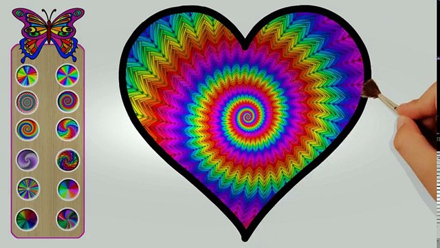 Draw and color videos for kids How to Draw a Heart | Mixed Coloring Pages | Learn Colors| Coloring | Educational child channel