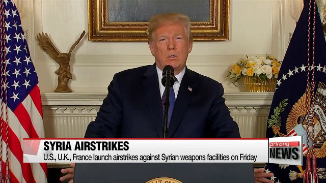 Coordinated air strikes on Syria and its impact on North Korea