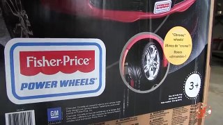 Power Wheels Corvette - Unboxing and Riding With Little Superheroes Spiderman and Captain America
