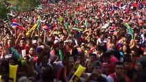 Ambiente en San José en el descanso del partido Holanda-Costa Rica