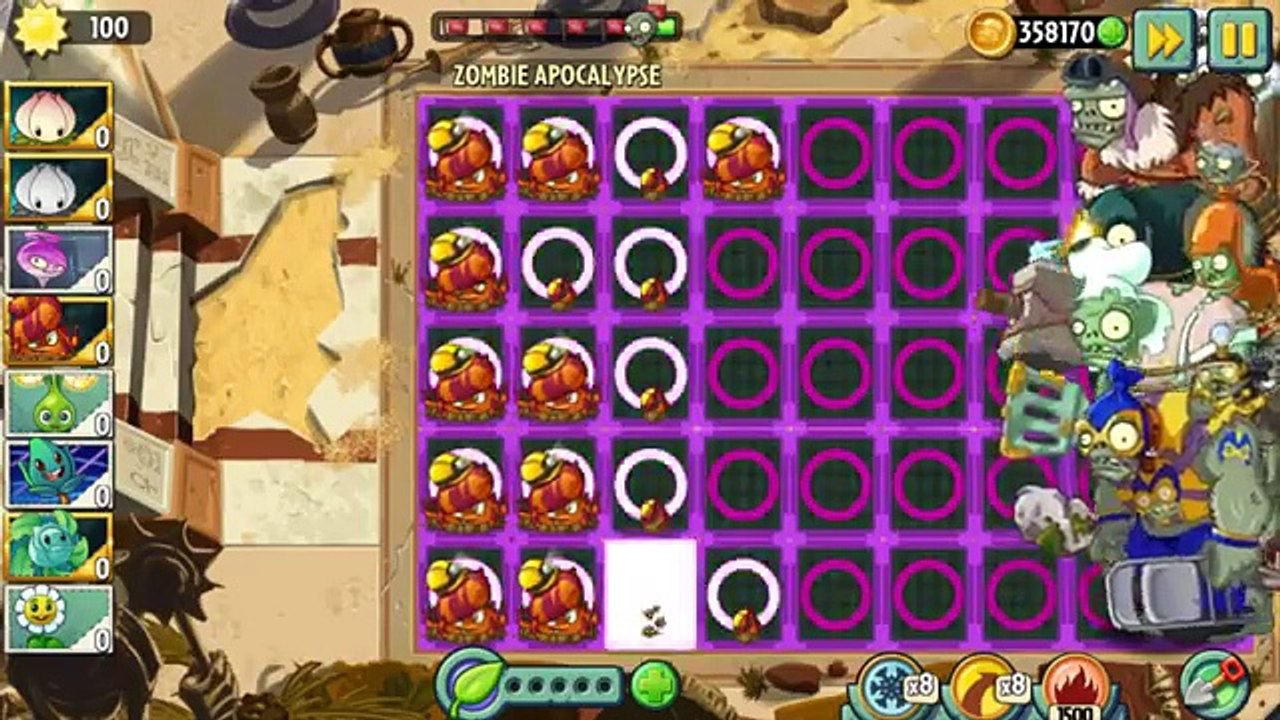 Plants vs Zombies 2 Hack - Escape Root vs all Gargantuar