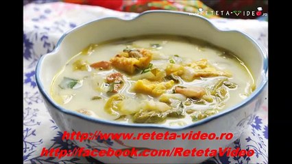 CIORBA DE SALATA VERDE CU OMLETA SI SUNCULITA