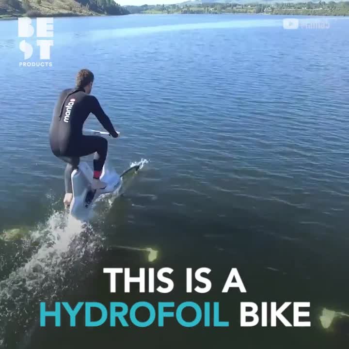 This bike takes you off the road  and onto the water!