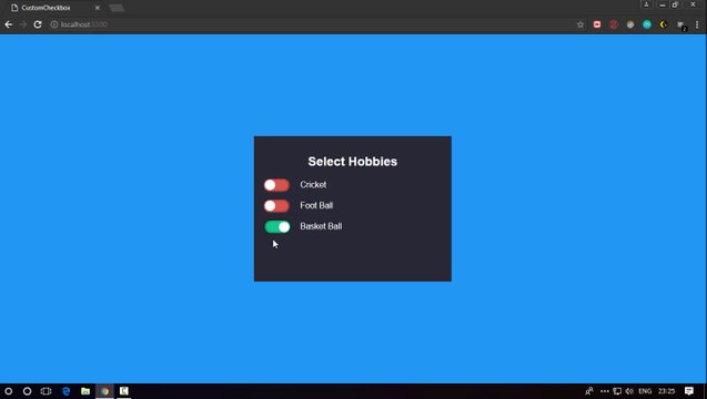 Custom Checkbox Toggle Design using HTML and CSS (Web Designing)