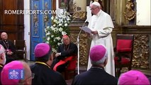 Papa a obispos chilenos: Los laicos no son nuestros peones ni nuestros empleados