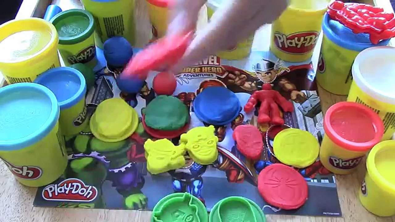 Play Doh Spiderman - سبايدرمان وأصدقائه - معجون اطفال / طين