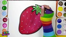 Çizim Renk ve Boya Çilek Meyvesi Boyama Sayfası Çocuk Resim Çizmek ve çizmek için.