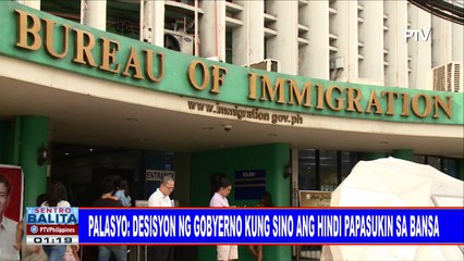 Palasyo: Desisyon ng gobyerno kung sino ang hindi papasukin sa bansa