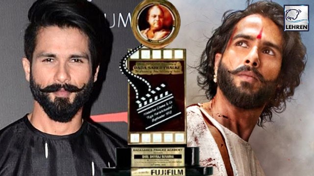 Shahid Kapoor To Be Awarded With Dadasaheb Phalke Award For Padmaavat