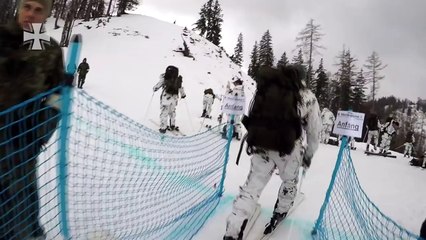 Wettkampf auf Skiern - Gebirgsjäger der Bundeswehr
