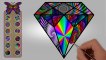 How to Draw Diamonds Coloring pages and drawing | Coloring Teaching |Coloring and drawing kids | Educational child channel