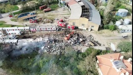 Haydarpaşa Tren Garı'nda Çıkan Yangın Havadan Görüntülendi