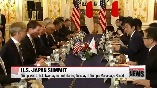 Trump, Abe to hold two-day summit starting Tuesday at Trump's Mar-a-Lago Resort