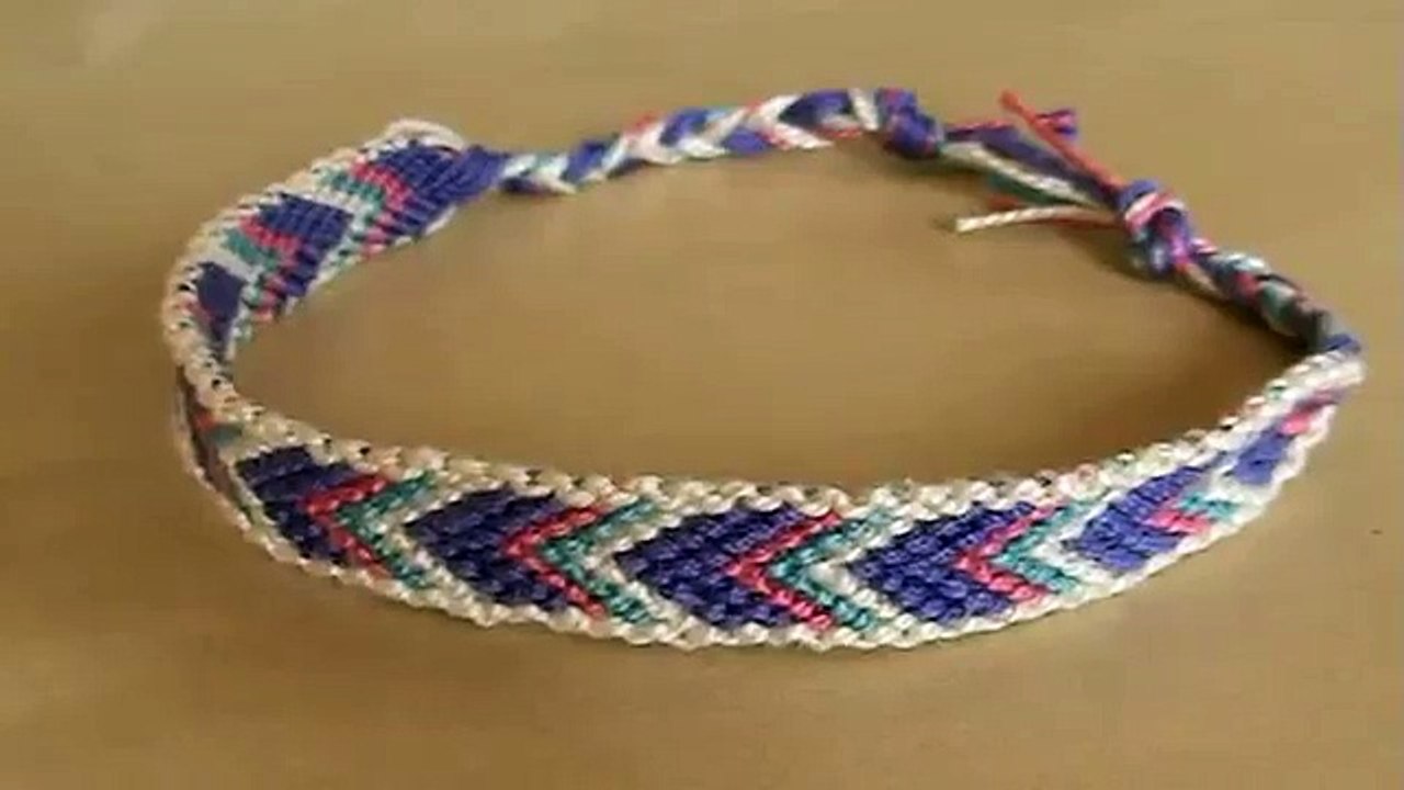 Bracelets brésiliens chevron avec bordure (débutant)