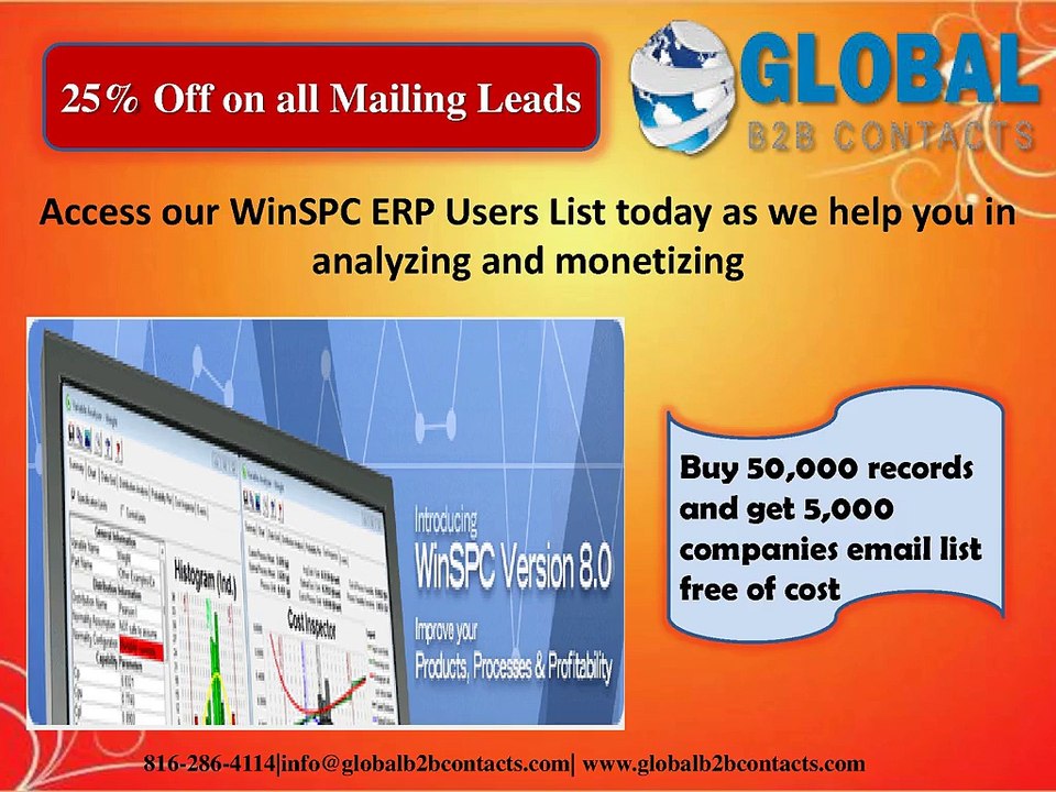 Access our WinSPC ERP Users List today as we help you in analyzing and monetizing