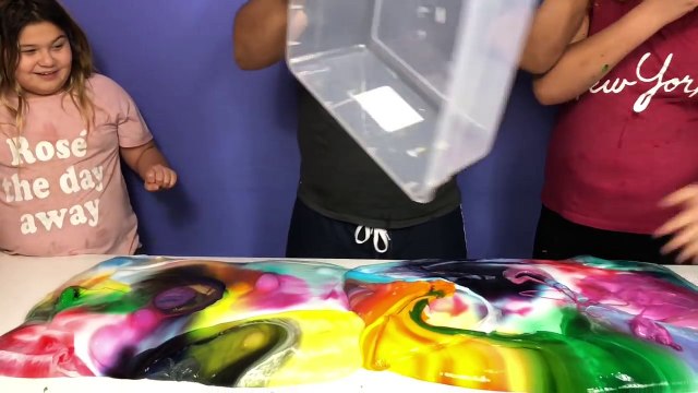 2 GALLONS OF AVALANCHE SLIME VS 2 GALLONS OF AVALANCHE SLIME - MAKING 4 GALLONS OF SLIME