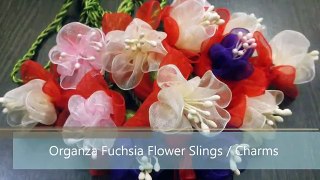 D.I.Y. Organza Fuchsia Flower Slings / Charms Tutorial | MyInDulzens