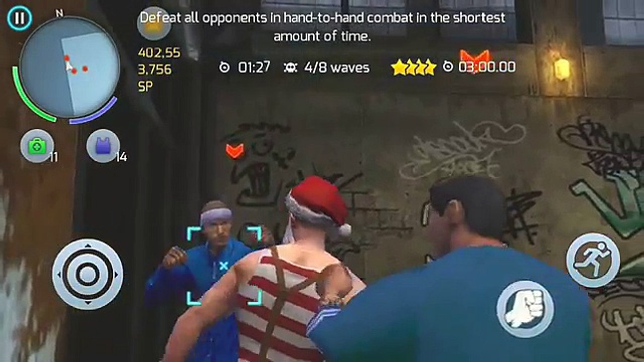 Gangstar Vegas - iPhone Gameplay Part 3 - Angry Santa Claus Get A Fight