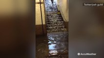 NYC subway flooded during torrential downpour in New York