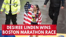 American runner Desiree Linden wins women's Boston Marathon race