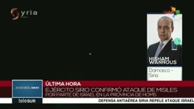Defensa antiaérea siria repele ataque con misiles en Homs