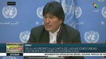 Evo Morales: EEUU no respeta carta de la ONU ni derecho internacional