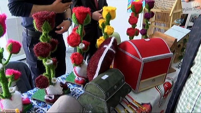 Mahkumların el emeği göz nuru ürünleri sergilendi