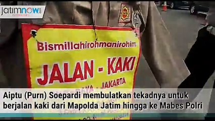Kakek Pensiunan Polisi ini Jalan Kaki dari Surabaya ke Jakarta