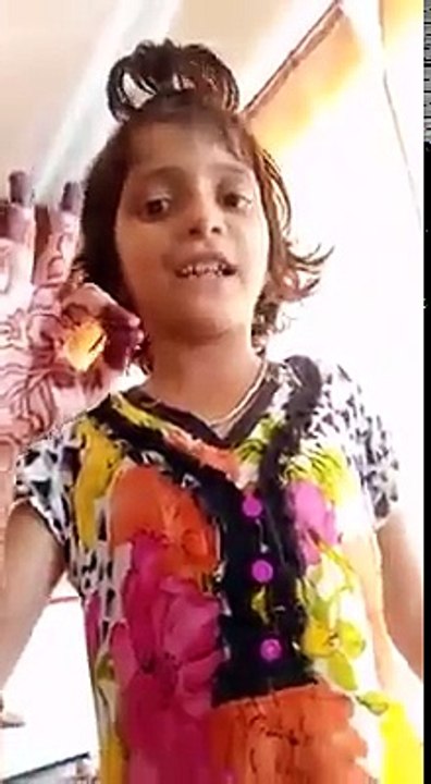 An Innocent Girl Child Sings A Beautiful Poem