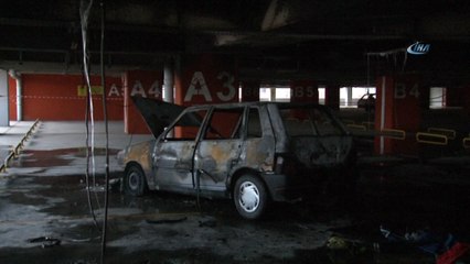 LPG deposu patlayan otomobil alev alev yandı