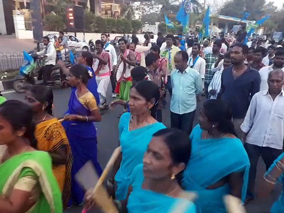 Kodandaram Tjs rally at,warangal District