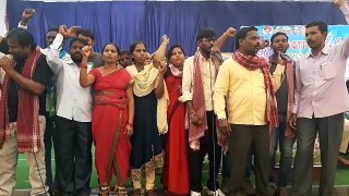 Telangana folk songs in Kodandaram Tjs meeting at warangal