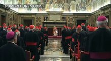 Benedicto XVI se despide de los cardenales que ya están en Roma: Prometo obediencia al nuevo Papa