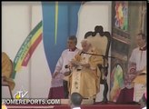 Papa durante la homilía: 